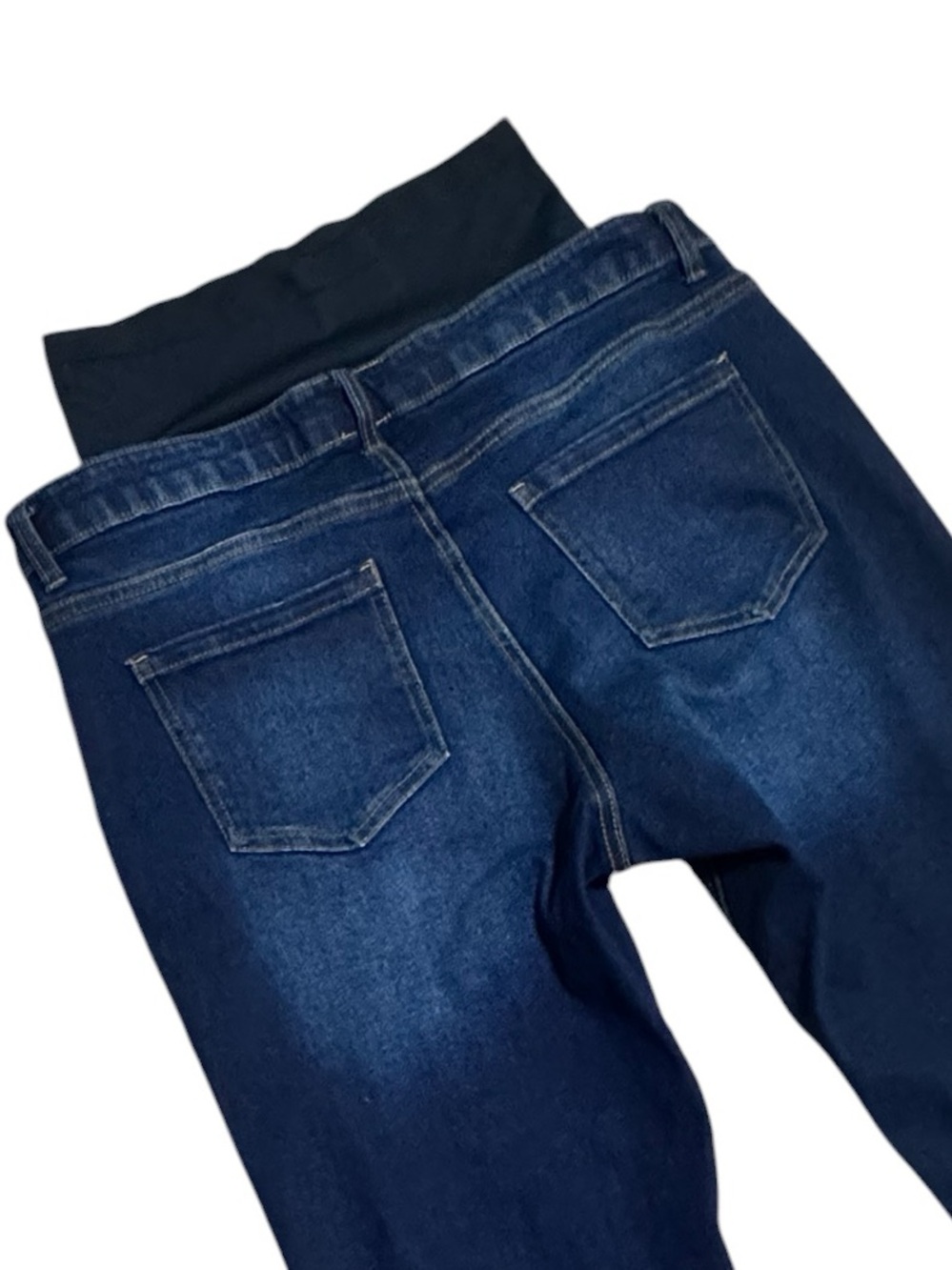 TIME AND TRU Maternity Straight-Leg Jeans L Dark Wash NWT - Picture 9 of 12